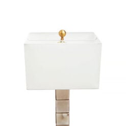 Grey Marble And Gold Metal Table Desk Lamp 82cm With White Fabric Shade