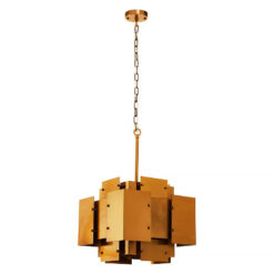 Industrial Clustered Brass Gold Metal 8 Light Ceiling Pendant Chandelier 45m