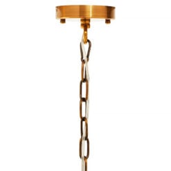 Industrial Clustered Brass Gold Metal 8 Light Ceiling Pendant Chandelier 45m