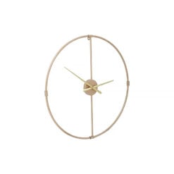 Round Large Industrial Gold Metal Skeleton Wall Clock 60cm