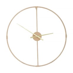 Round Large Industrial Gold Metal Skeleton Wall Clock 60cm