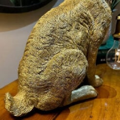 Antique Gold Resim Rabbit Hare Quirky Animal Table Lamp 39cm