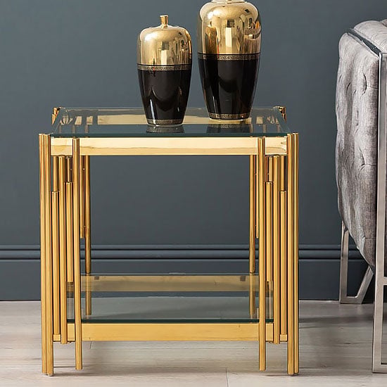 living room Gold Mid-Century Modern Antique Side Tables