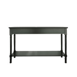 Arabella Black Wood Large 3 Drawer Console Table Hallway Table 120cm