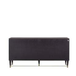 Dark Brown Espresso Wood And Gold Metal 4 Door 4 Drawer Large Sideboard 180cm