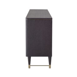 Dark Brown Espresso Wood And Gold Metal 4 Door 4 Drawer Large Sideboard 180cm