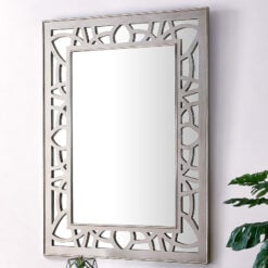 Gallo Soft Gold Wood And Mirrored Glass Wall Mirror 120cm