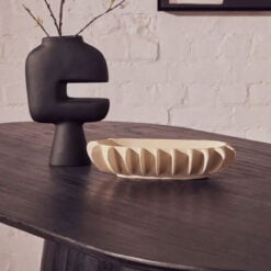 Boho Black Solid Mango Wood Oval 8 Seater Dining Table 200cm
