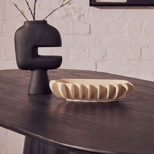 Boho Black Solid Mango Wood Oval 8 Seater Dining Table 200cm