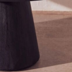 Boho Black Solid Mango Wood Oval 8 Seater Dining Table 200cm