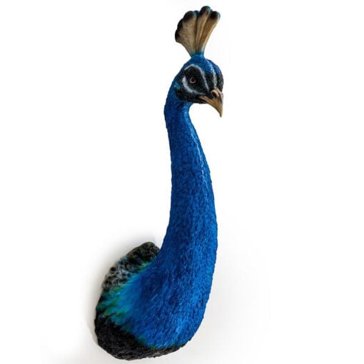 Boho Blue Peacock Bird Head Wall Decor 68cm