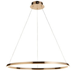 French Gold Metal Contemporary LED Large Ceiling Pendant Chandelier 80cm