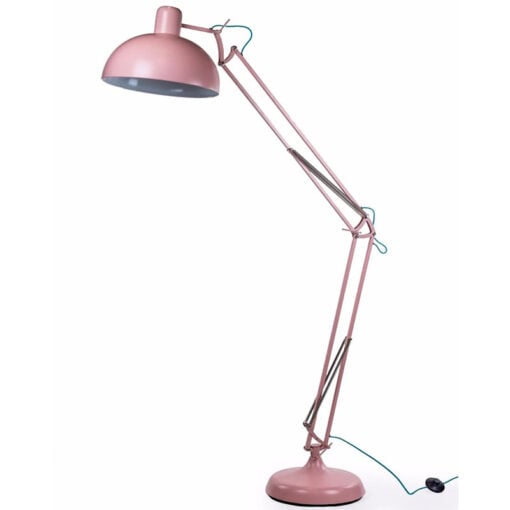 Matte Pink Metal Adjustable Large Floor Lamp 190cm