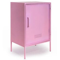 Pink Metal Locker Style 1 Door Storage Cabinet Bedside Cabinet 72cm