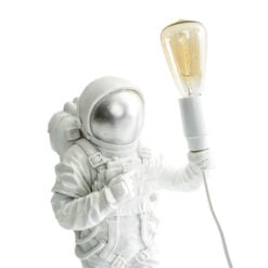 Quirky White Resin Astronaut Table Lamp Desk Lamp 36cm