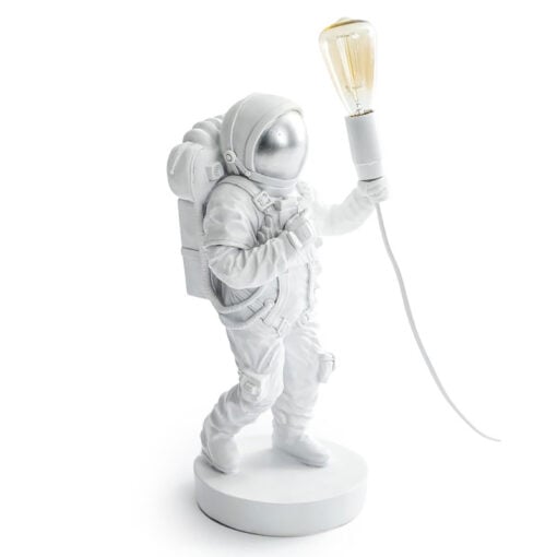 Quirky White Resin Astronaut Table Lamp Desk Lamp 36cm