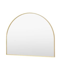 Semi-circle Over Mantle Gold Metal Wall Mirror 110cm