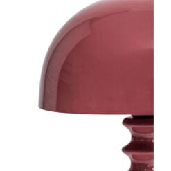 Terracotta Pink Metal Large Ribbed Table Lamp Desk Lamp 50cm