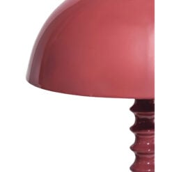 Terracotta Pink Metal Ribbed Floor Lamp 151cm