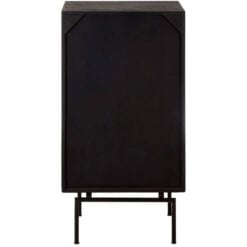 Boho 5 Drawer Solid Mango Wood Black Tall Chest Of Drawers 112cm