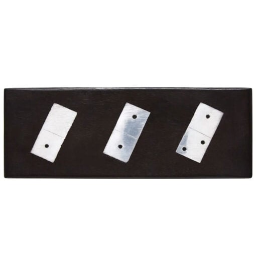 Boho Black Solid Mango Wood Dominos Game Set 20cm