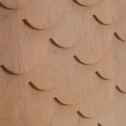 Boho Carved Scale Pattern Solid Mango Wood Tall 2 Door Cabinet 140cm