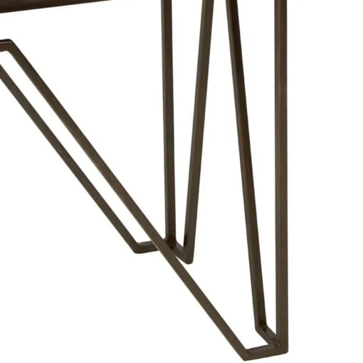 Boho Geometric Carved Solid Grey Mango Wood Tall 2 Door Cabinet With Antique Brass Metal Legs