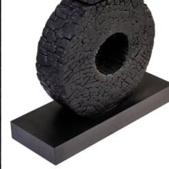 Boho Rustic Black Solid Mango Wood Abstract Log Candle Holder Home Decor Accessory 40cm