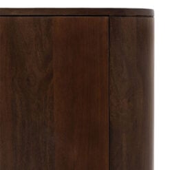 Boho Rustic Retro Solid Dark Mango Wood Curved Large Sideboard 170cm