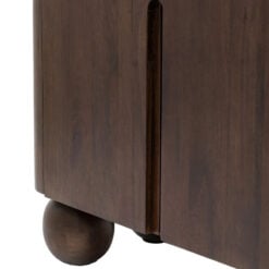 Boho Rustic Retro Solid Dark Mango Wood Curved Large Sideboard 170cm