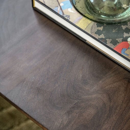 Boho Rustic Solid Dark Walnut Brown Mango Wood Arch Coffee Table 120cm