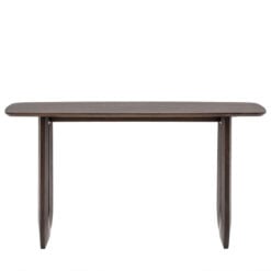 Boho Rustic Solid Dark Walnut Brown Mango Wood Arch Console Table 150cm