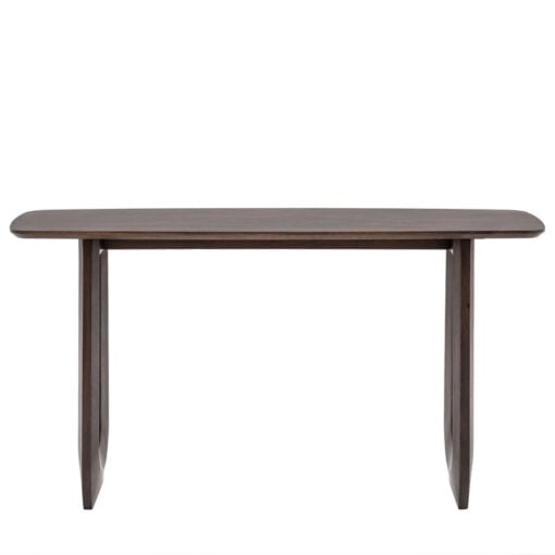 Boho Rustic Solid Dark Walnut Brown Mango Wood Arch Console Table 150cm