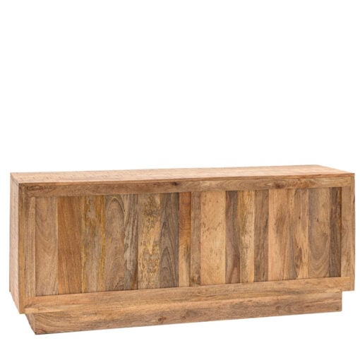 Boho Rustic Solid Light Mango Wood 4 Door Large Sideboard 170cm