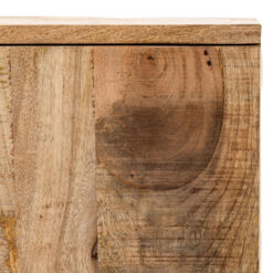 Boho Rustic Solid Light Mango Wood 4 Door Large Sideboard 170cm