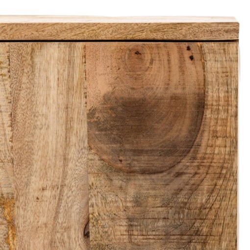 Boho Rustic Solid Light Mango Wood 4 Door Large Sideboard 170cm