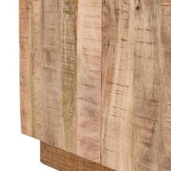 Boho Rustic Solid Light Mango Wood 4 Door Large Sideboard 170cm