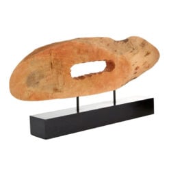 Boho Rustic Solid Mango Wood Abstract Slice Sculpture Home Decor Accessory 73cm