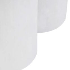 Boho Rustic White Washed Solid Mango Wood Columns Coffee Table