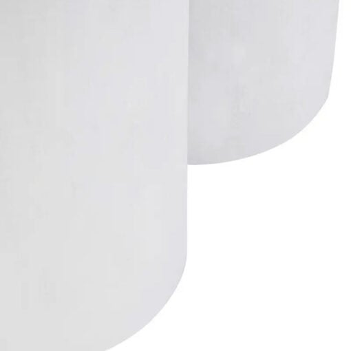Boho Rustic White Washed Solid Mango Wood Columns Coffee Table