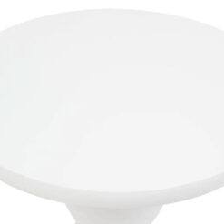 Boho Rustic White Washed Solid Mango Wood Geometric Column Side Table