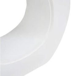 Boho Rustic White Washed Solid Mango Wood Horseshoe Cutout Side Table