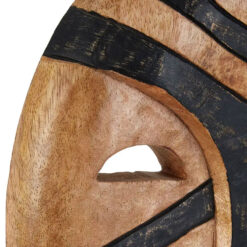 Boho Solid Mango Wood Tribal Mask Large Sculpture 52cm