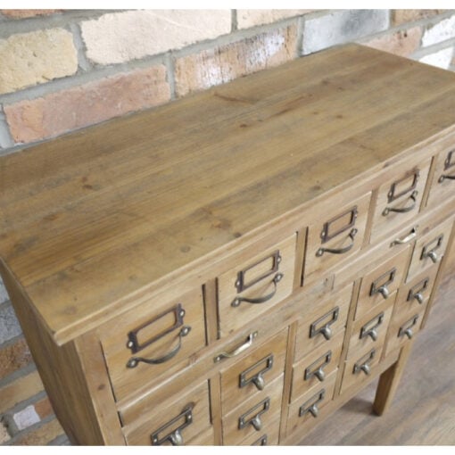 Industrial Boho Rustic Multi Drawer Apothecary Solid Reclaimed Wood Cabinet