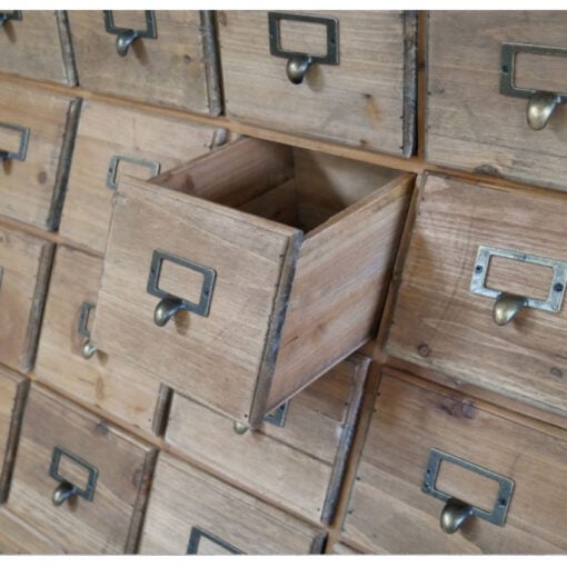 Industrial Boho Rustic Multi Drawer Apothecary Solid Reclaimed Wood Cabinet