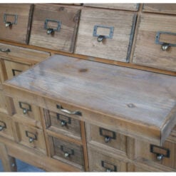 Industrial Boho Rustic Multi Drawer Apothecary Solid Reclaimed Wood Cabinet