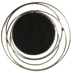 Art Deco Looping Circles Satin Gold Metal Wall Mirror 66cm
