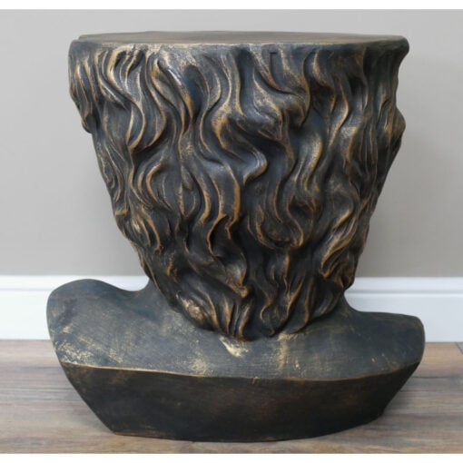 Boho Black And Gold Resin David Head Bust Side Table