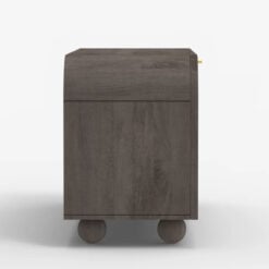 Boho Japandi Ash Grey Coloured Solid Mango Wood And Woven Jute Sideboard 145cm