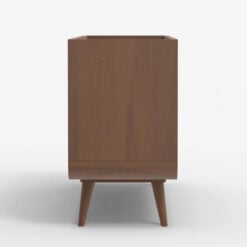Boho Japandi Walnut Mango Wood And Stone Inlay 3 Door Sideboard 145cm